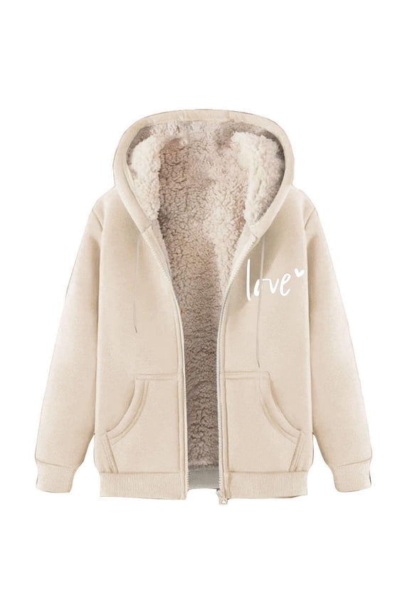 Womens Heavyweight Lined Hooded Open Front Jacket for and Winter Warm Outwear Coats with Pockets,4XL