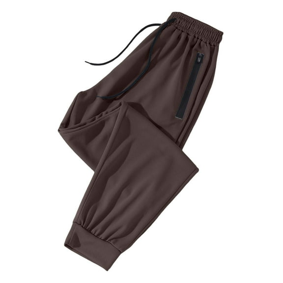 Krdevn Womens Pants - Ice Silk Mesh Breathable Women's Drawstring Waistband Zipper Pocket Foot Binding Elastic Sports Pants,Pants for Women,Size:M