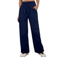 thumbnail image 1 of Krdevn Womens Pants - Women's Casual Pants High Waist Straight Leg Trousers with Side Pockets Comfortable Stretch Athletic Workout Yoga Pants,Pants for Women,Size:M, 1 of 5
