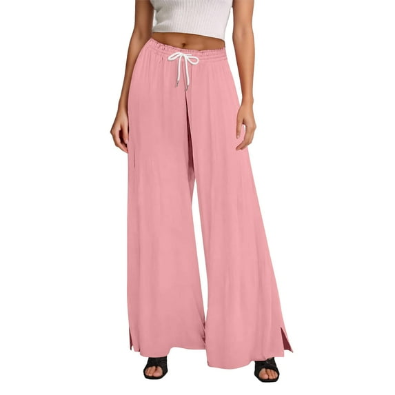 Krdevn Womens Pants - Women's Wide Legged Beach Leggings Casual Vacation Pants,Pants for Women,Size:M