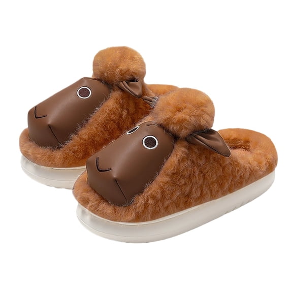 Krdevn Womens Sheep Cute Animal Slippers Soft Plush Build Cuddly ...