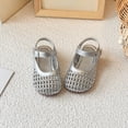 thumbnail image 1 of Krdevn Woven Ankle Strap Buckle Sandals, Round Toe Flat Heel Breathable Mary Jane Shoes (Toddler, Little Girls),4-4.5 Years, 1 of 8