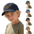 thumbnail image 1 of Krdevn Yellow Dinosaur Embroidery Washed Kids Baseball Cap Soft Adjustable Casual Outdoor Sun Hat for Toddler Boys Girls, 1 of 5