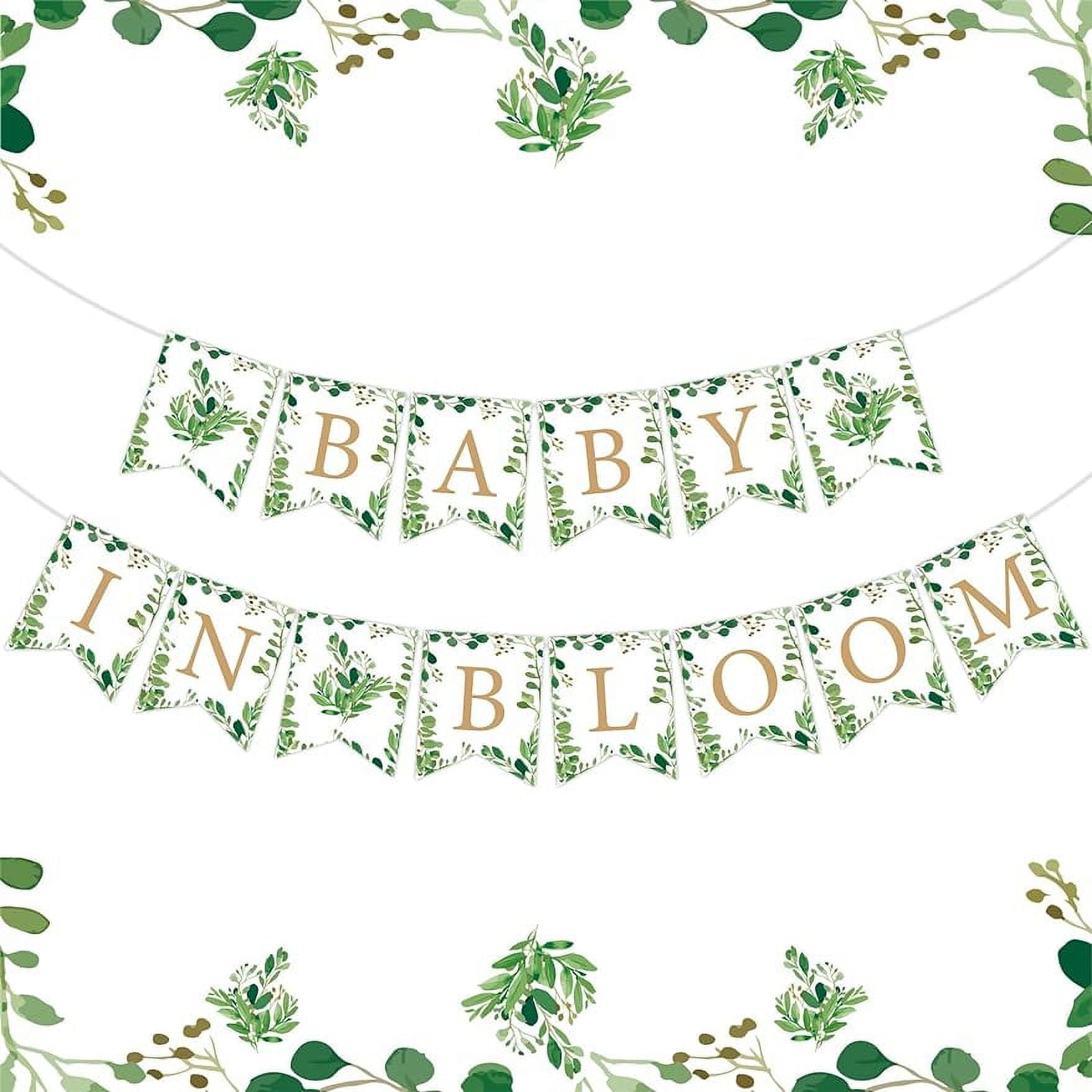 Ghirlanda In Juta 'Baby In Bloom' Per Baby Shower – 2,5 Metri – Bandiere 13x18 Cm – Decorazione Rustica - 2