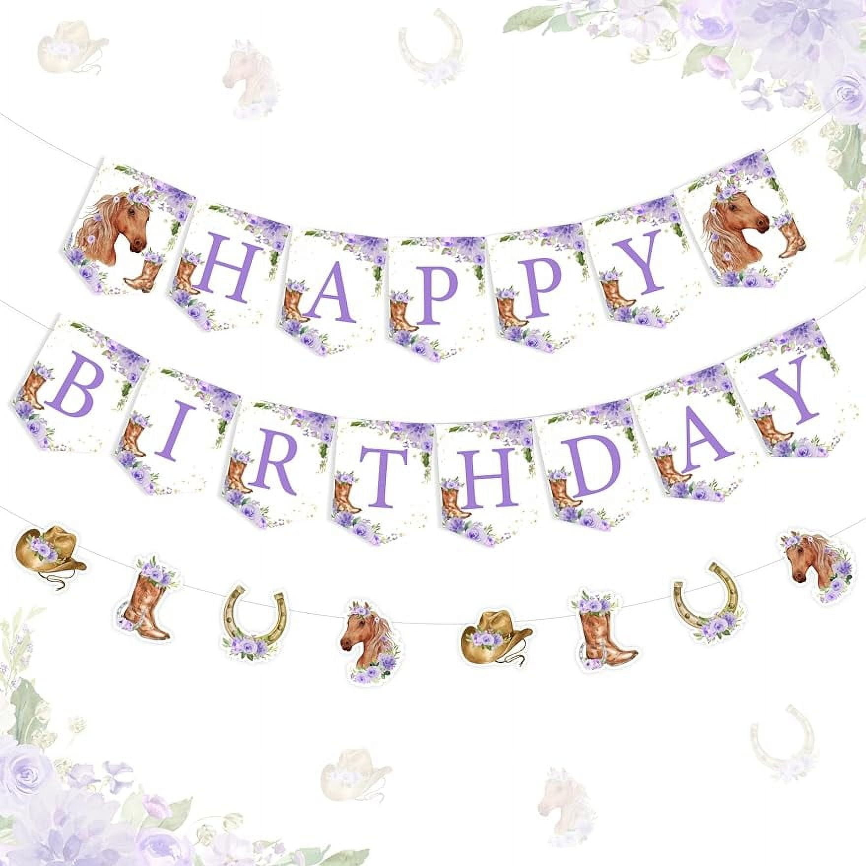HGSHUO Pferd Fotohintergrund Kindergeburtstag Fotorequisiten Foto  Hintergrund Pferd Geburtstagsparty Deko Banner Happy Birthday Western  Cowgirl Geburtstagsdeko, image size:1758x1758