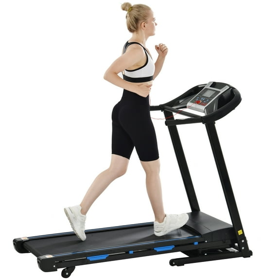Kreeda 3.5HP Foldable Electric Treadmill with Automatic Incline, LCD Display, Bluetooth & FitShow App, Black