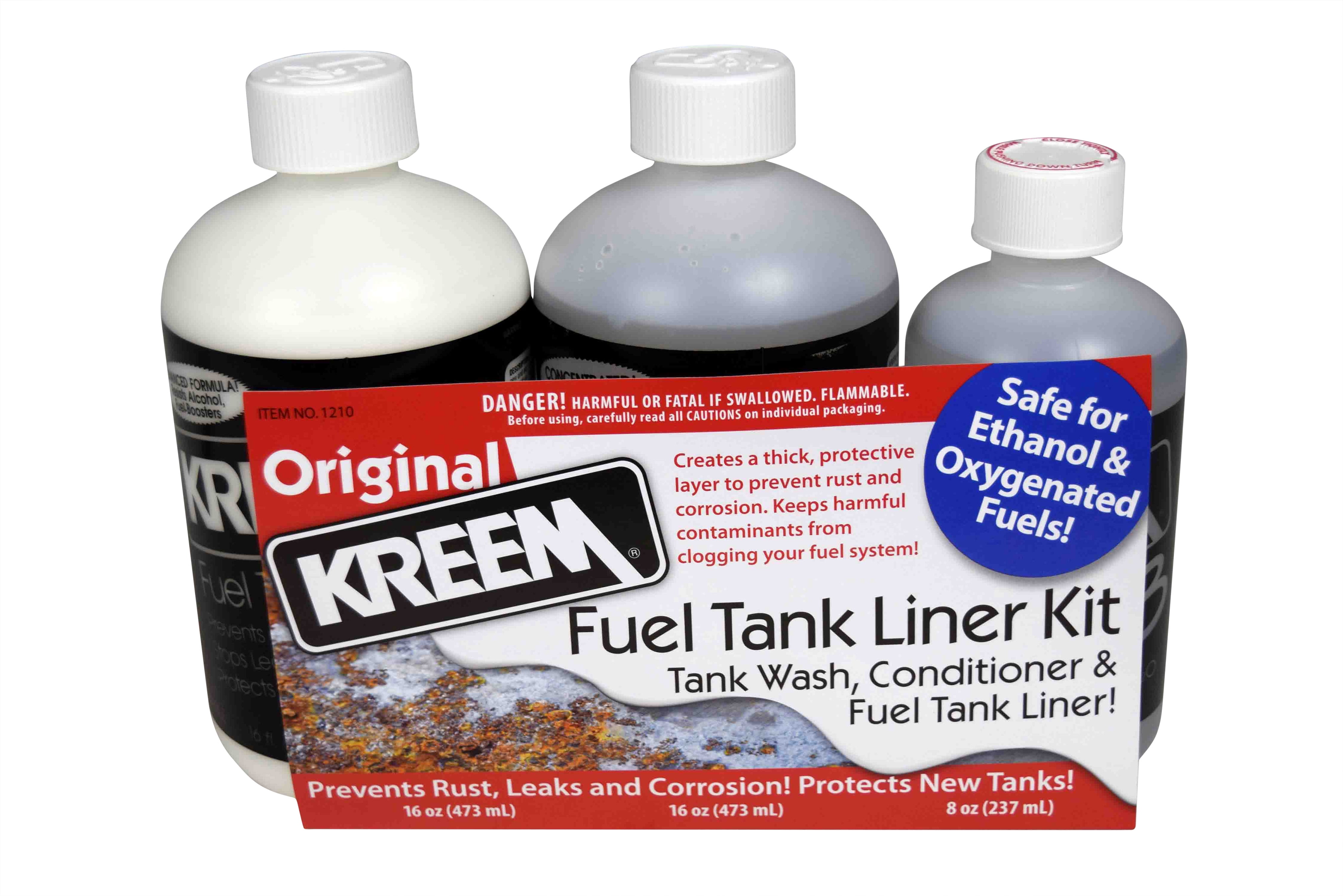 Kreem 1210 Fuel Tank Liner Combo Pack Tank Wash, Conditioner