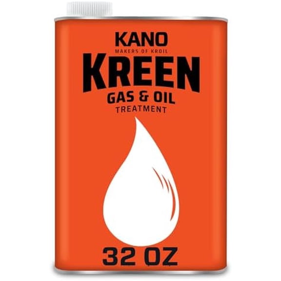 Kreen Gas & Oil Treatment - Engine Cleaner Additive - Improves Compression, Reduces Oil Use & Removes Carbon Deposits - for Gas & Diesel - Can - 1 qt - 1 Pack (KR161)