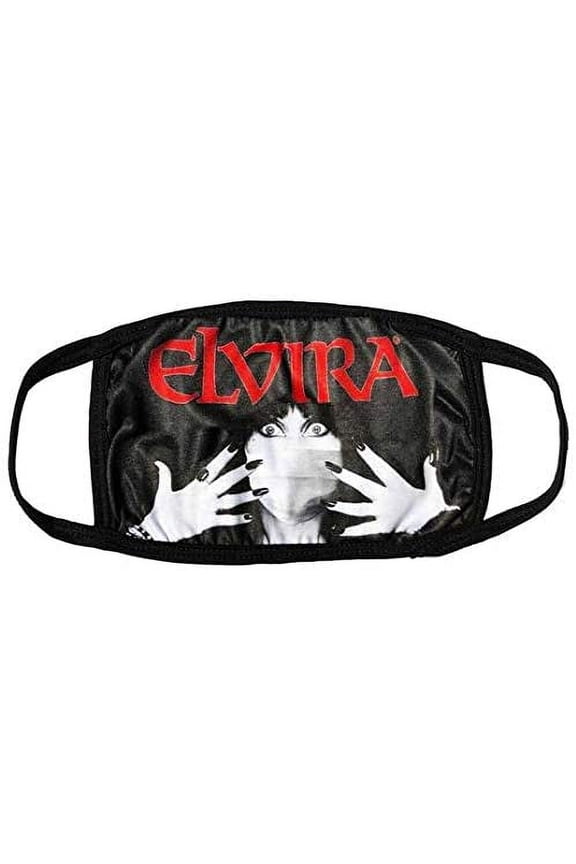 Kreepsville Elvira Classic Red Logo Face Mask Mouth Cover Black