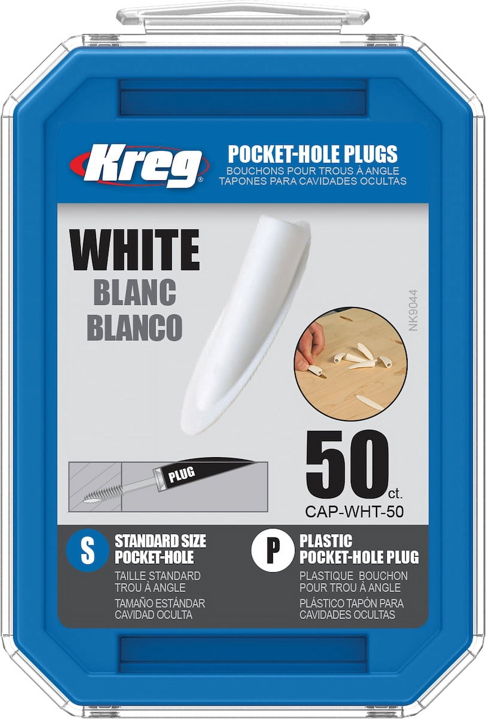 Kreg CAP WHT 50 White Plastic Plugs 50 Count Walmart