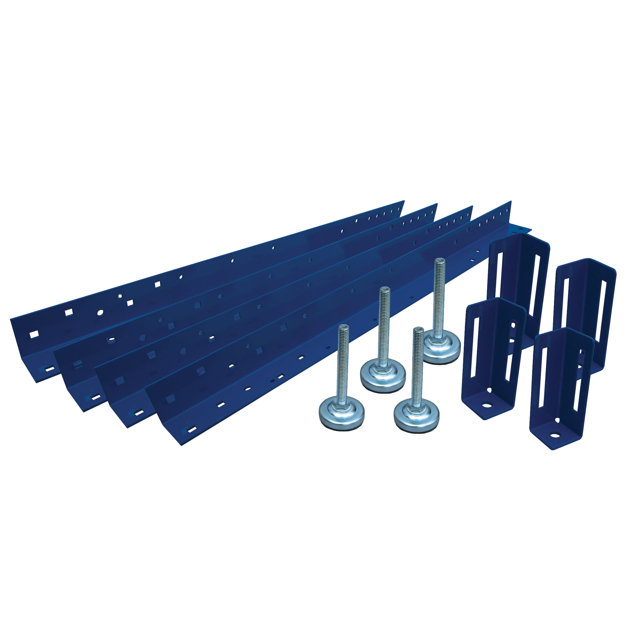 Adjustable Blue Heavy-Duty Steel Workbench Legs Set