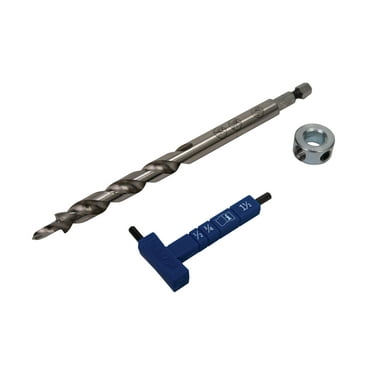 Kreg KPHA308 Easy-Set Pocket Hole Drill Bit with Stop Collar & Gauge/Hex Wrench