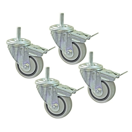 Kreg PRS3090 3-Inch Dual-Locking Caster Set, 4 Piece, Silver