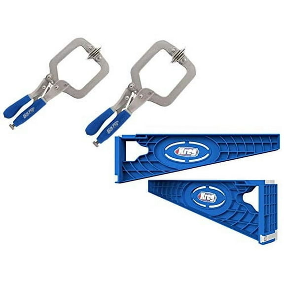 Kreg Tool Company - Kreg KHI-SLIDE Installation Jig Drawer Slide Jig and Kreg KHC-PREMIUM Face Clamp (2 Pack)