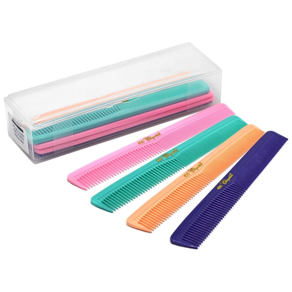 Krest Combs #400 Cleopatra All Purpose Combs 7" Flat "Fresh Mix" Styler (12 Packs)