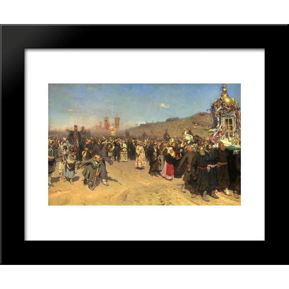 Krestny Khod (Religious Procession) in Kursk Gubernia 20x24 Framed Art Print ...