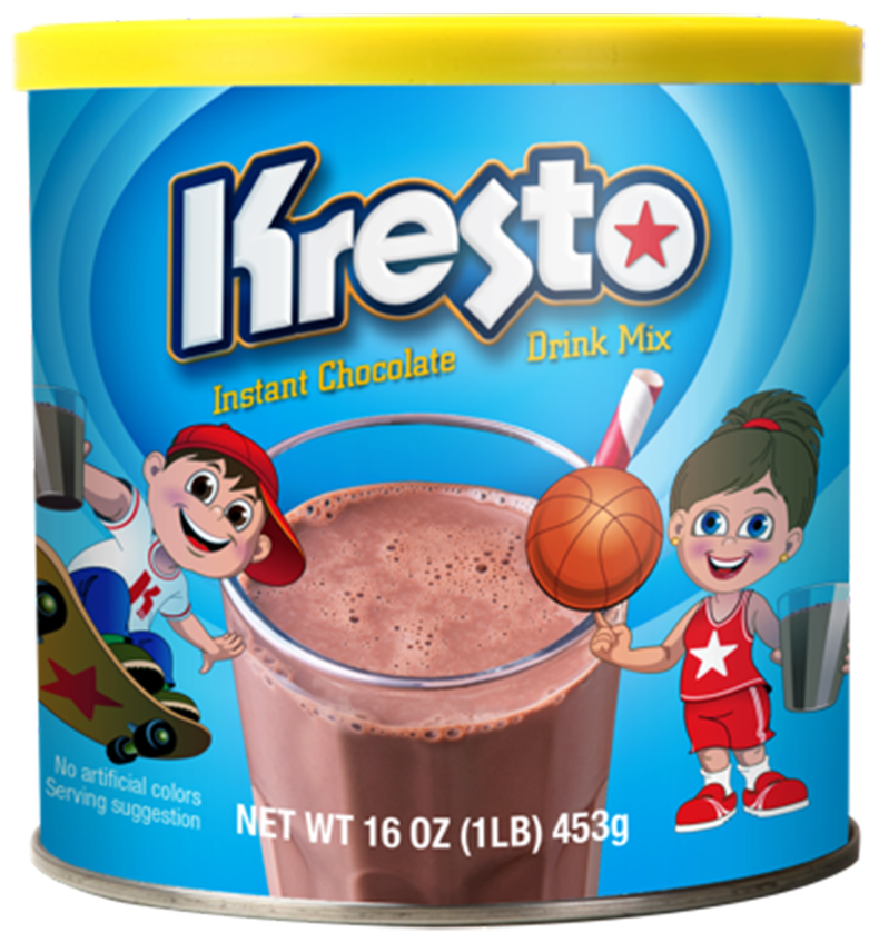Kresto Chocolate Flavor Powder Drink Mix 16oz