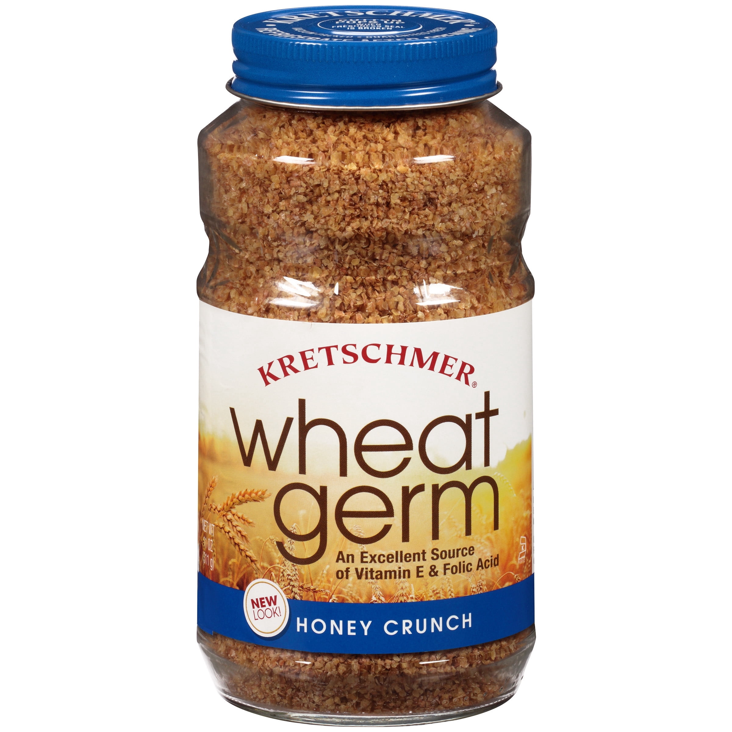 Kretschmer, Honey Crunch Wheat Germ, 11 oz Jar, Vacuum Packed
