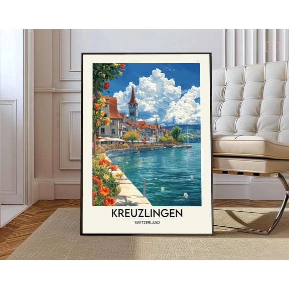 Kreuzlingen Lake Constance Poster, Unframed Paper Poster 24x36in