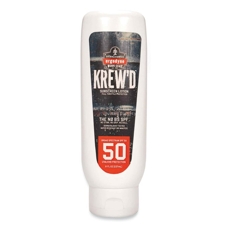 Krewd 6351 SPF 50 Sunscreen Lotion, 8 oz Bottle, Ships in 1-3 Business Days Krewd 6351 SPF 50 Sunscreen Lotion, 8 oz Bottle, Ships in 1-3 Business Days