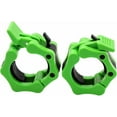 thumbnail image 1 of Kreytis Fitness 2 Inch Quick Release Rubber Clamp Lock Exercise Collar (2-Piece) Green, 1 of 1