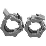 Kreytis Fitness Olympic Barbell Clamps Collars Quick Release Pair of Locking Weight Clips Fit 2 Inch Barbell for Weightlifting (Gray)