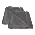thumbnail image 1 of KriKac (2 Pack) 8'x10' Black 70% Shade Mesh Tarp for Outdoor w/Grommets - 6 Oz Extra Durable Heavy Duty Mesh Tarps for Dump Truck, Rolloff Trucks - Mesh Shade Net Cloth for Sun, Plant, Patio, 1 of 8