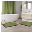 thumbnail image 1 of KriKac Bath Mat Set – Memory Foam Bath Mat - Soft Bathroom Rug - Non Slip and Super Absorbent - Fast Drying Machine Washable Bath Mat Set of 2 17 x 24, Sage, 1 of 8