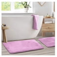 thumbnail image 1 of KriKac Bath Mat Set – Memory Foam Bath Mat - Soft Bathroom Rug - Non Slip and Super Absorbent - Fast Drying Machine Washable Bath Mat Set of 2 20 x 32, Lavender, 1 of 8