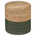 thumbnail image 1 of KriKac Cylindrical Jute Braided Pouf Accent Sitting Footrest, 1 of 5