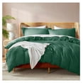 thumbnail image 1 of KriKac Dark Green Duvet Cover King Size - Soft Double Brushed King Duvet Cover Set, 3 Piece, with Button Closure, 1 Duvet Cover 104x90 inches and 2 Pillow Shams, 1 of 9