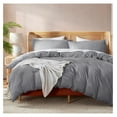 thumbnail image 1 of KriKac Grey Duvet Cover King Size - Soft Double Brushed King Duvet Cover Set, 3 Piece, with Button Closure, 1 Duvet Cover 104x90 inches and 2 Pillow Shams, 1 of 9