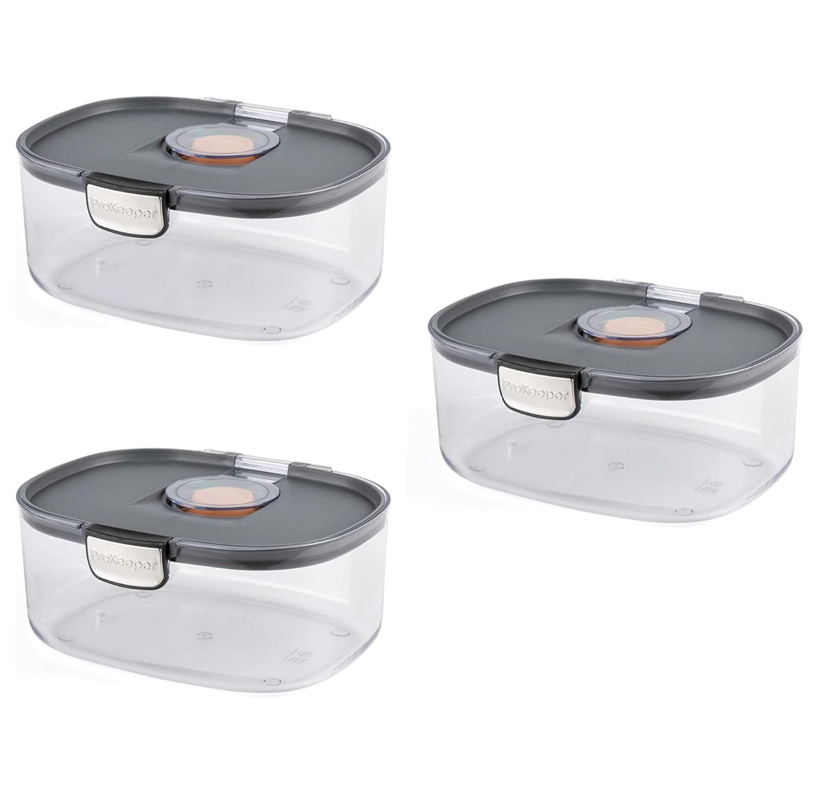 KriKac ProKeeper+ PKS-850 Cookie/Baked Goods Multipurpose Airtight Stackable Food Storage Container (3- Piece)