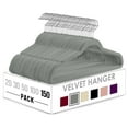 thumbnail image 1 of KriKac Velvet Hangers 150 Pack - Non-Slip Clothes Hangers - Grey Hangers - Suit Hangers with 360 Degree Rotatable Hook - Heavy Duty Coat Hangers - Pants Hangers, 1 of 6