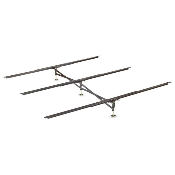 KriKac X-Support Bed Frame Support System, GS-3 XS Model - 3 Cross Rails and 3 Legs - Strong Center Support Base for Full, Queen and King Mattress, Box , and Bed
