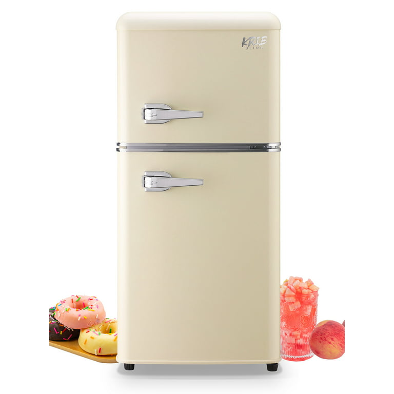 KRIB BLING 3.5 Cu.Ft Compact Refrigerator Mini Fridge with Freezer 7 Level  Adjustable Thermostat Removable Shelves Small Refrigerator for Office Dorm