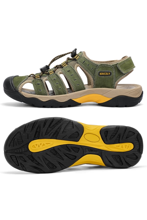 Men's Closed Toe Water cowhide Sandal