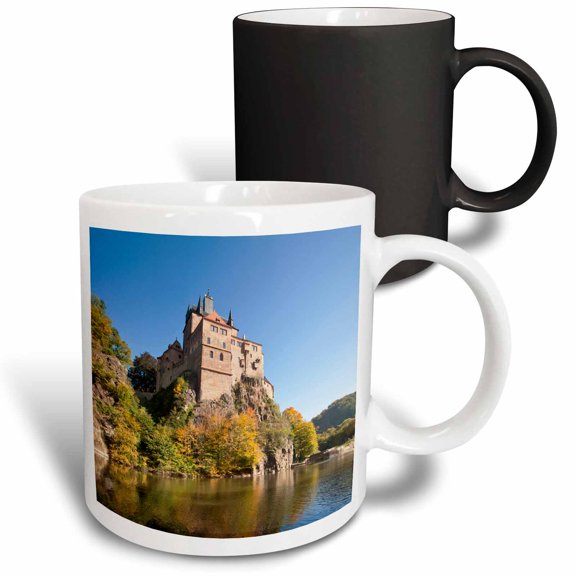 3drose, Kriebstein Castle and Zschopau River, Germany - Eu10 Mde0123 - Michael Defreitas, 11oz Magic Transforming Mug