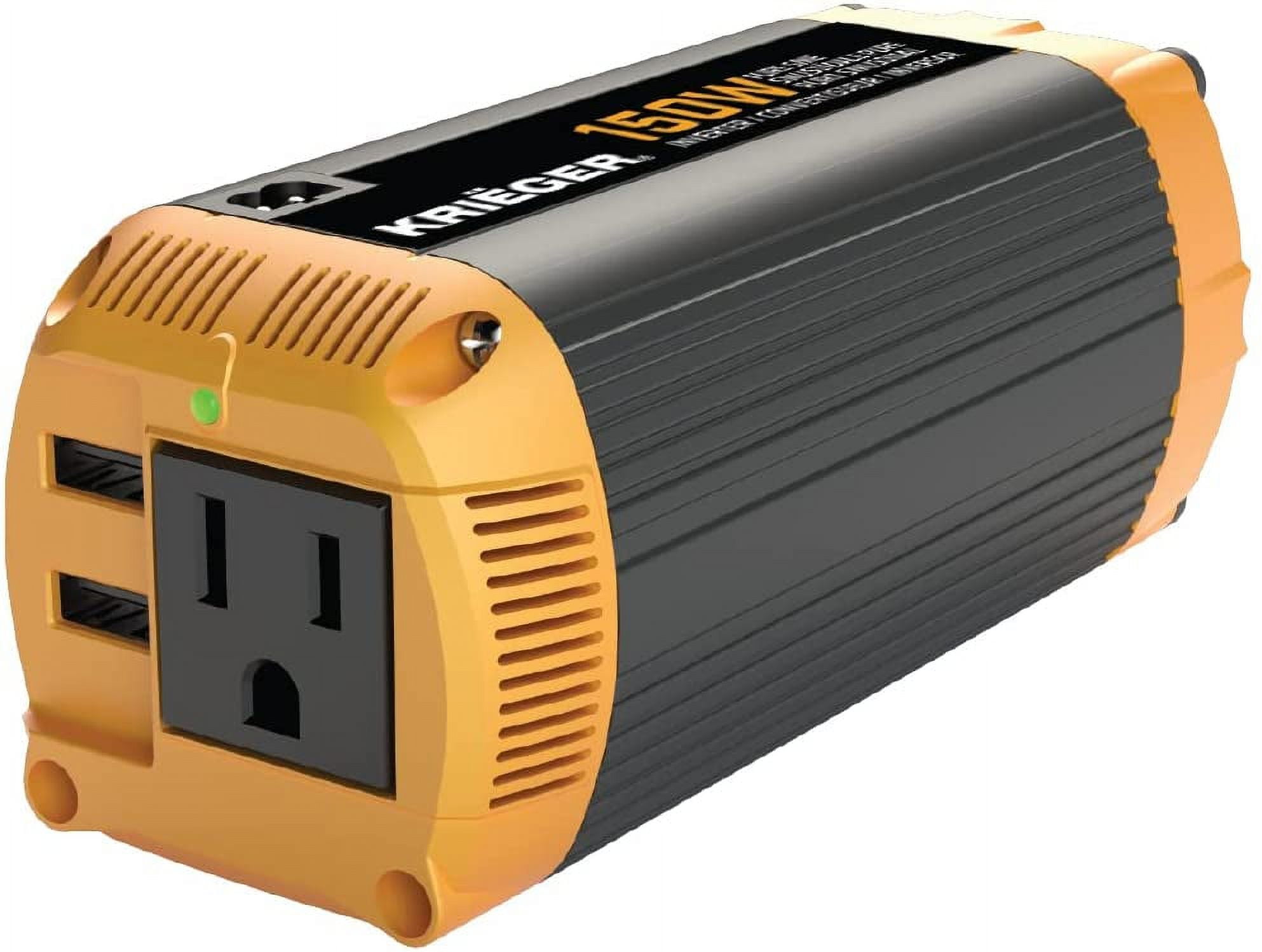 Krieger KRP150 Pure Sine Wave Power Inverter, 12V Car Charger with Plug