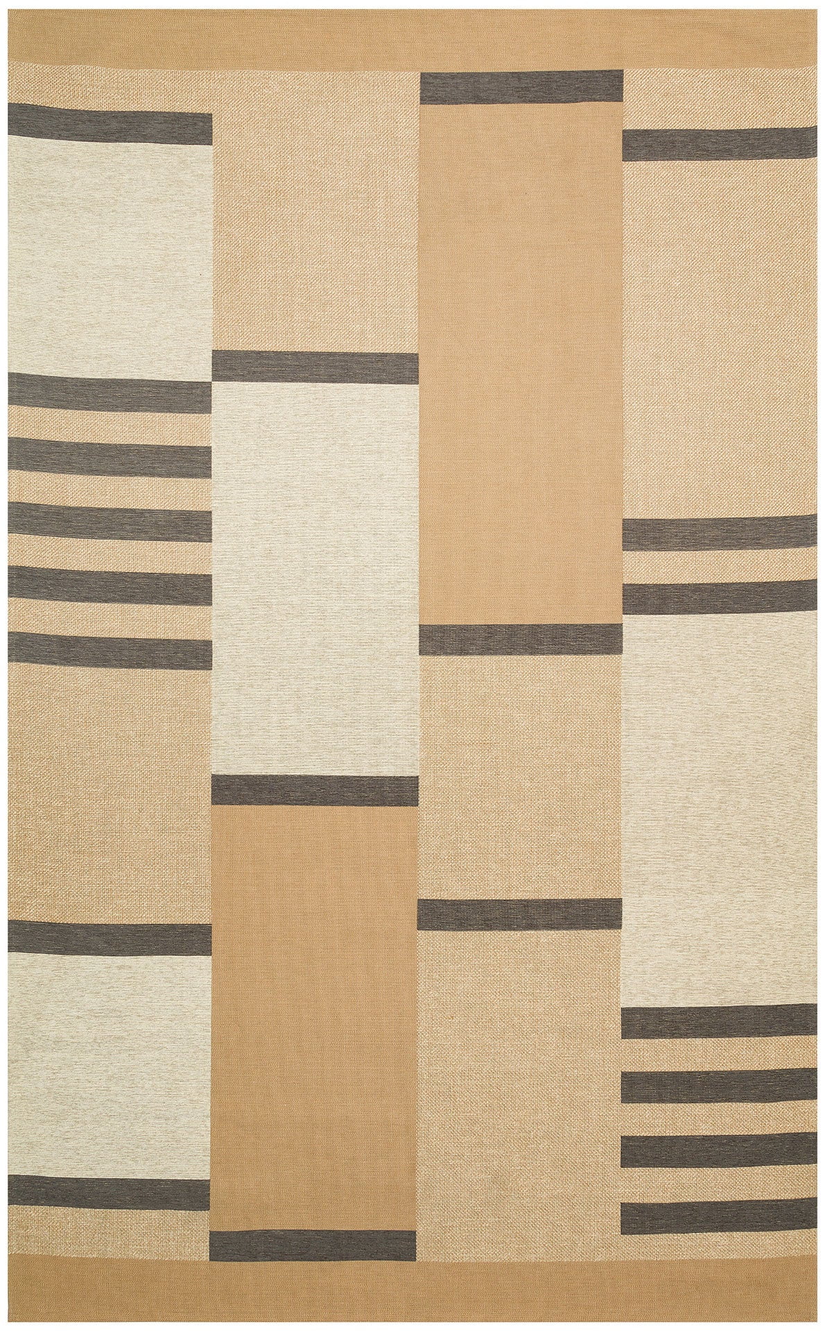 Krieglach Cream Geometric Acrylic Area Rugs for Living Room Jacquard ...