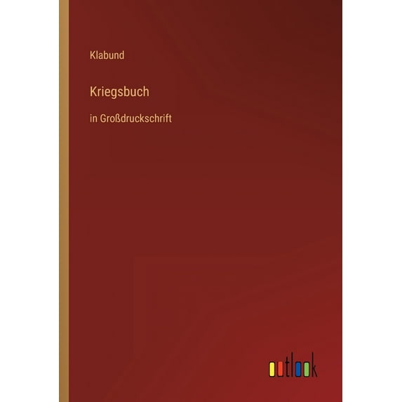Kriegsbuch : in Großdruckschrift (Paperback)