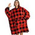 thumbnail image 1 of Krifey Oversized Sherpa Hooded Cozy Sweatshirt with Giant Pocket, Big Girls, 1 of 6