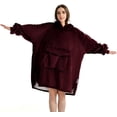 thumbnail image 1 of Krifey Oversized Sherpa Hooded Cozy Sweatshirt with Giant Pocket, Big Girls, 1 of 6