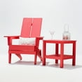 thumbnail image 1 of Krikacy Adirondack Chair With End Table,Folding High Back Chair With Cup Holders,for Patios,Red, 1 of 9