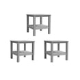 thumbnail image 1 of Krikacy Adirondack End Table Set of 3, Double-Tiered HIPS All-Weather End Table for Porch Deck,Grey, 1 of 7