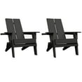 thumbnail image 1 of Krikacy Outdoor Folding Adirondack Chair-Set Of 2,with Cup Holder High Back,for patio,Black, 1 of 9