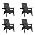 thumbnail image 1 of Krikacy Outdoor Folding Adirondack Chair-Set Of 4,with Cup Holder High Back,for patio,Black, 1 of 9