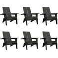 thumbnail image 1 of Krikacy Outdoor Folding Adirondack Chair-Set Of 6,with Cup Holder High Back,for patio,Black, 1 of 9