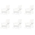 thumbnail image 1 of Krikacy Outdoor Folding Adirondack Chair-Set Of 6,with Cup Holder High Back,for patio,White, 1 of 9