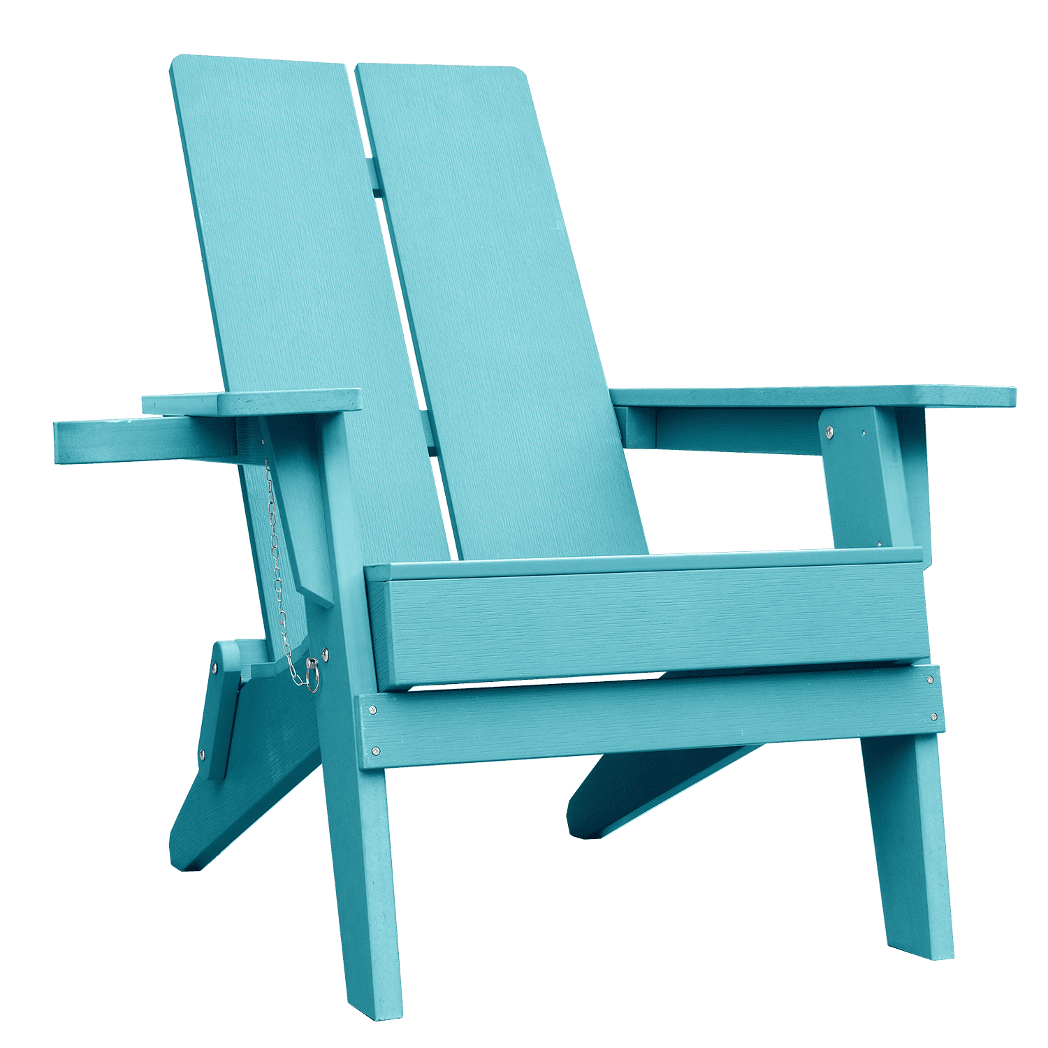 Krikacy Outdoor Patio Chair HIPS Folding Adirondack Chair with Cup Holder Weather Resistant Fade Resistant,380 LBS,for Fir Pit,Front,Porch,Pool,Garden,Teal Blue